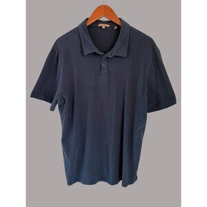 Leonard Frisbie Gray Blue Cotton Polo Shirt XL Casual Top